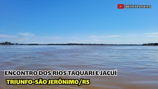 EXCLUSIVO: LOCAL ONDE O RIO TAQUARI E RIO JACUÍ SE ENCONTRAM. 21/05/2024.