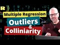 Multiple regression how to deal with outliers and colliniarity