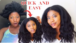 😱did my hair grow overnight .THE MOST NATURAL VPART WIG BEGINNER FRIENDLY INSTALL | CurlsCurls Hair