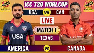 Live USA Vs CAN  Match 1 | Cricket Match Today | CAN vs USA live  #live | ICC T20 World Cup 2024