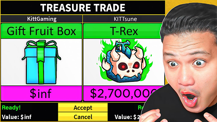 Trading GIFT FRUIT BOXES To T-REX Fruit In Blox Fruits