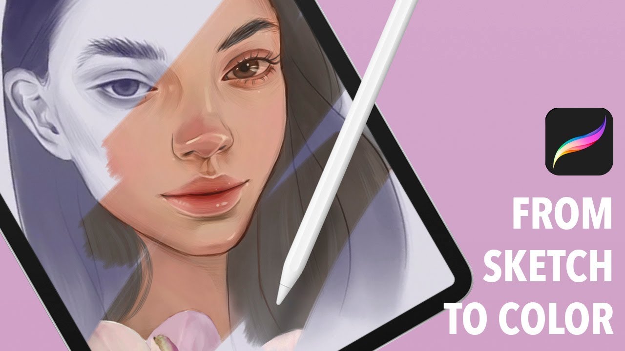 How to color your sketch in Procreate tutorial by Haze Long