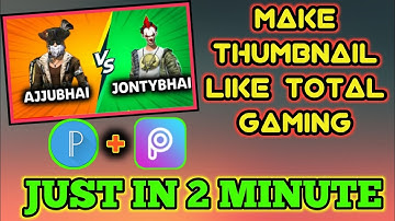 How to  make thumbnail like Total gaming in Android/Garena Freefire/Gamer King