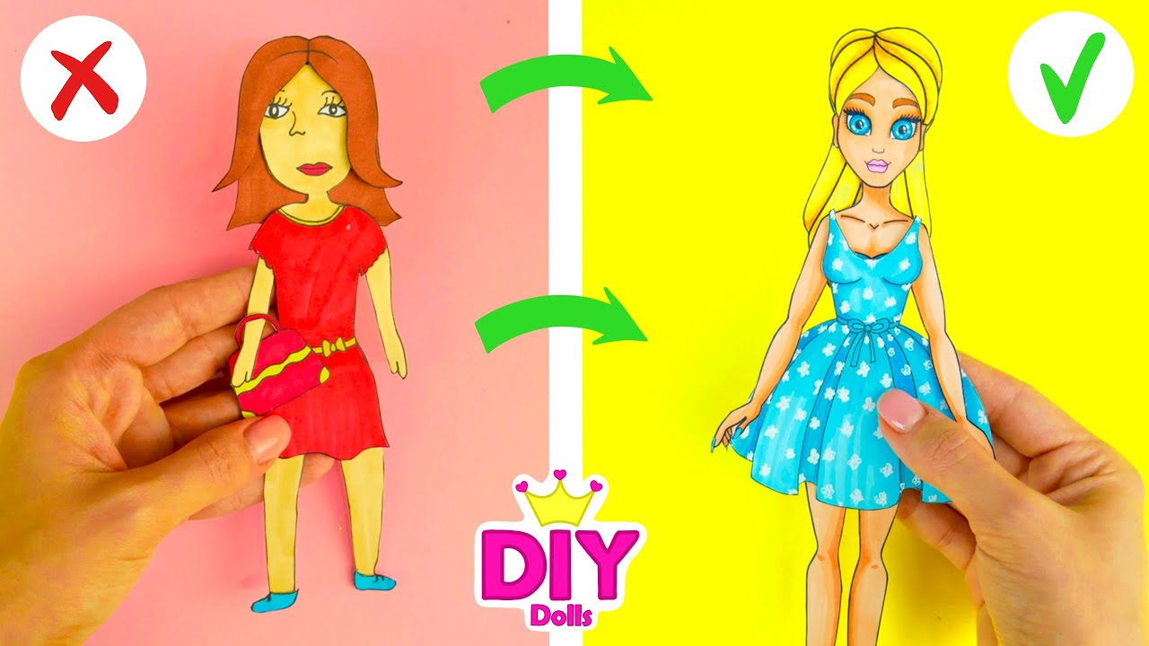 how-to-make-paper-doll-diy-tutorial-easy-papercraft-youtube