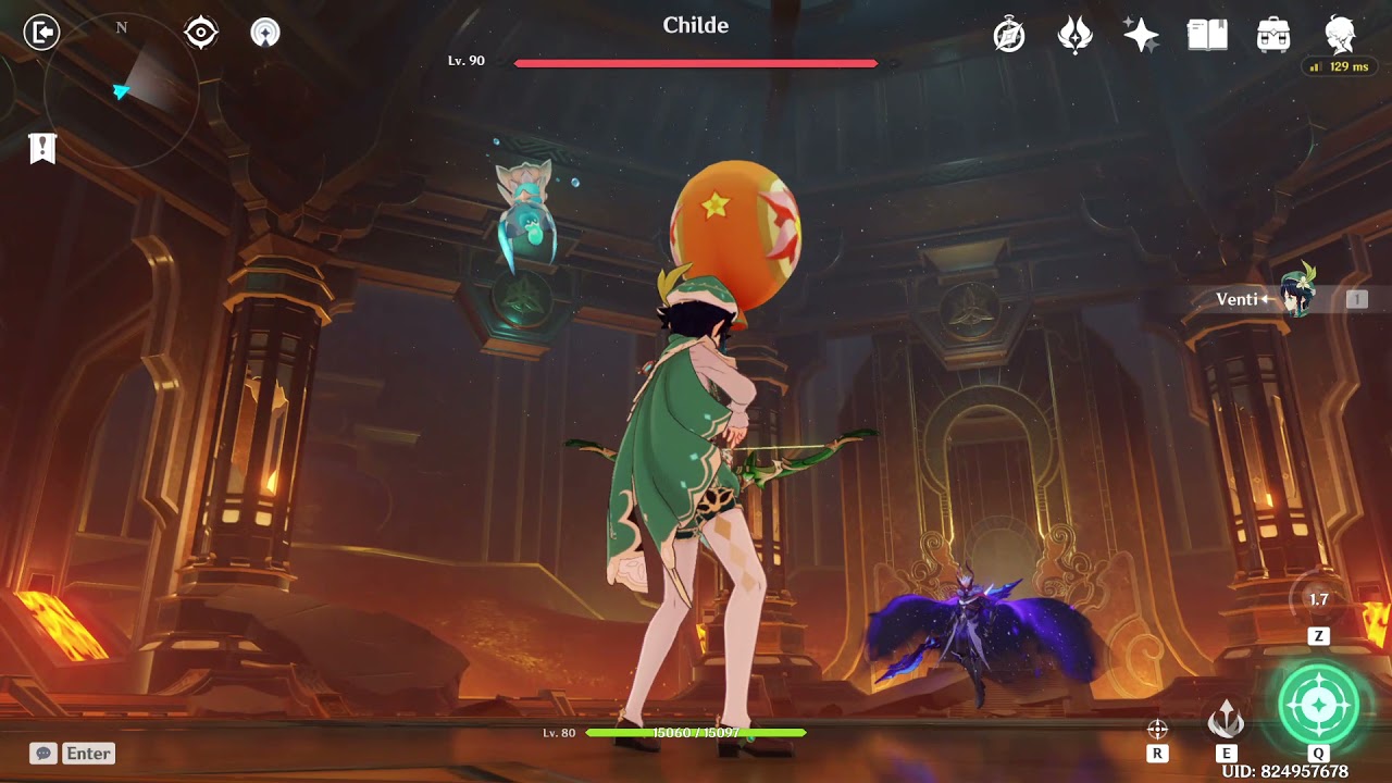 Venti vs Childe (Tartaglia). Solo no damage taken xD