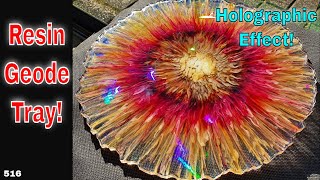 HOW TO Make Holographic Resin Geode Tray