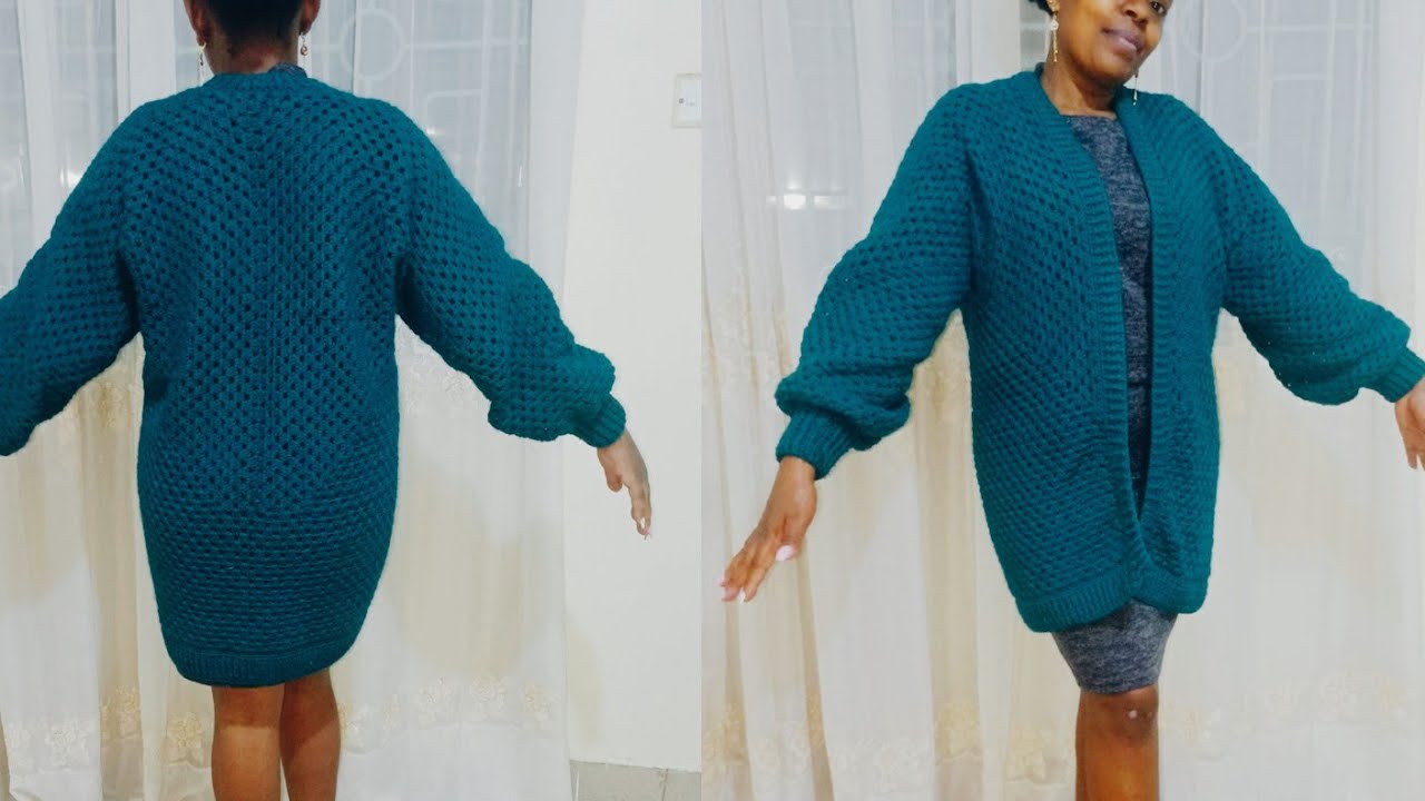 Crochet Hexagon Cardigan Tutorial,Step by Step For Beginners 