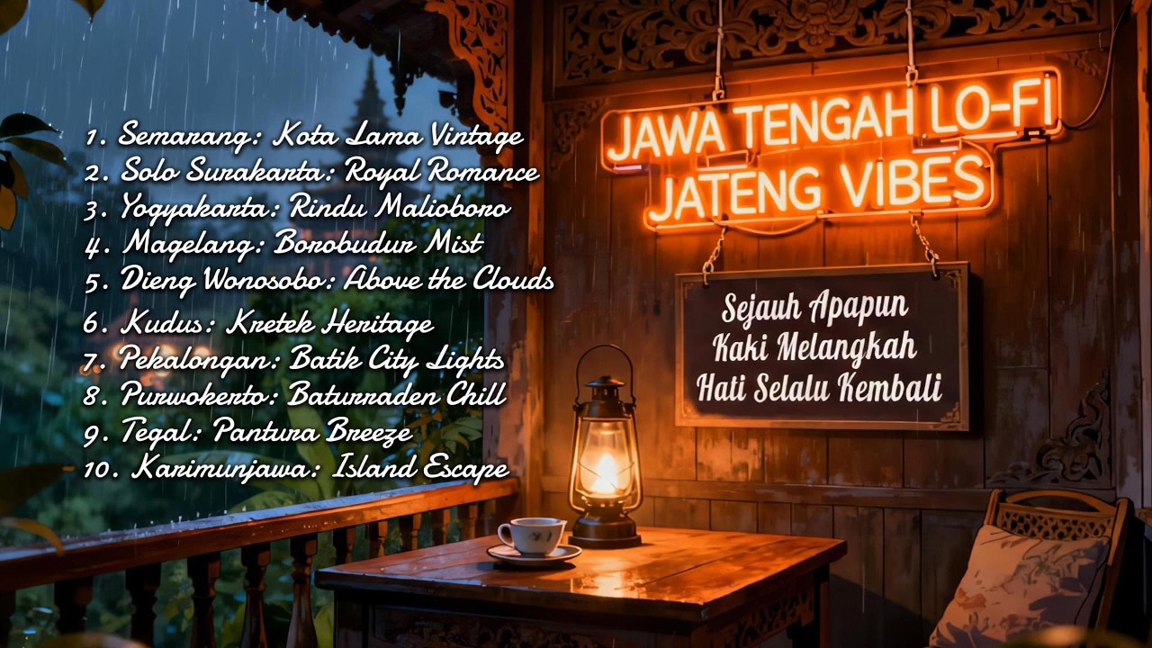 🌧️ JAWA TENGAH LO-FI | Semarang, Solo, Jogja, Purwokerto (Night Drive & Relaxing Music)