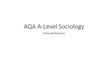 AQA A-Level Sociology crime and deviance revision