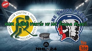 VHK ROBE Vsetín vs HC Škoda Plzeň NHL 24 Vsetín vs extraliga