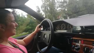 My girlfriend driving my w124 om606