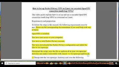 Set up Perfect Privacy VPN on Linux via cascaded OpenVPN connection (multi-hop VPN)