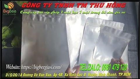 Túi zip ghép 1 mặt bạc 1 mặt trong đủ size giá rẻ