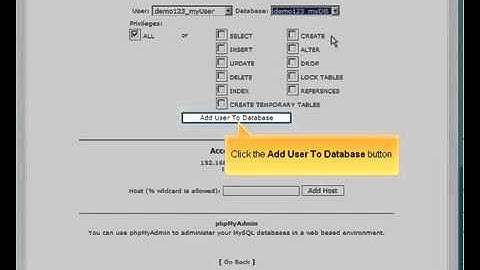 16.Creating MySQL databases and database users.(Xskin cPanel)