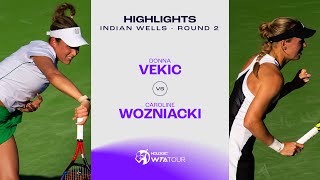 Donna Vekic vs. Caroline Wozniacki | 2024 Indian Wells Round 2 | WTA Match Highlights