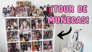 CÓMO ORGANIZO MIS MUÑECAS - Tour de mis estantes de muñecas