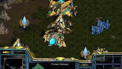 StarCraft: Brood War - 3 Protoss vs 3 Zerg ( 3 Computers vs 3 Computers ) AI vs AI - Map: Elderlands