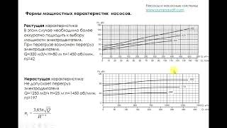 Мощностная характеристика насоса