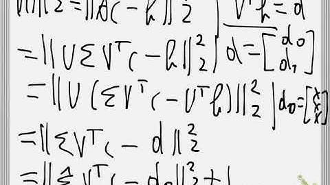 Least square approximation with SVD