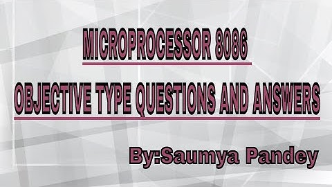 Microprocessor 8086 MCQs With Answers-Part 2