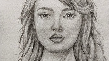 Cute Face Drawing of a Girl Using Loomis Method