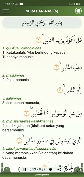 Surat An Nas dan artinya