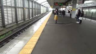 勝川駅で、３８３系特急しなの号通過瞬間　２０２４年３月２３日撮影