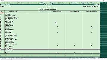 Audit Module Using TallyERP9 | Audit Vouchers with TallyERP9 | Audit feature using Tally in Hindi