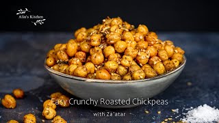 Healthy snack: Crunchy roasted chickpeas with za&#39;atar.