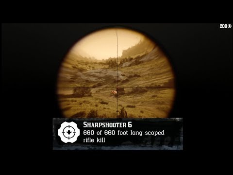 Sharpshooter 6 Good Location [Red Dead Redemption 2] 660 Foot Long Scoped Rifle Shoot