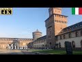 🇮🇹Milan Winter Walk - Sforza Castle -【4K 60fps】