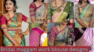 latest havey bridal maggam work blouse designs ideas 2023#pattu sarees maggam work#simplebridal work screenshot 2