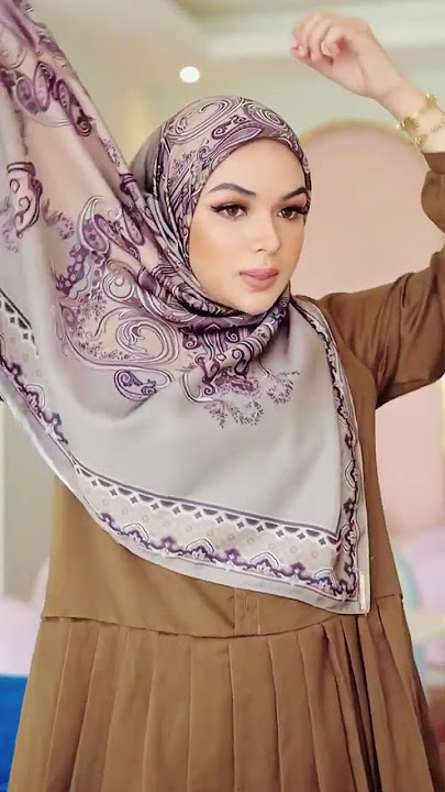 Tutorial Hijab Segi Empat untuk Lebaran | Mudah, simple dan Cantik #hijab #hijabstyle #hijabtutorial