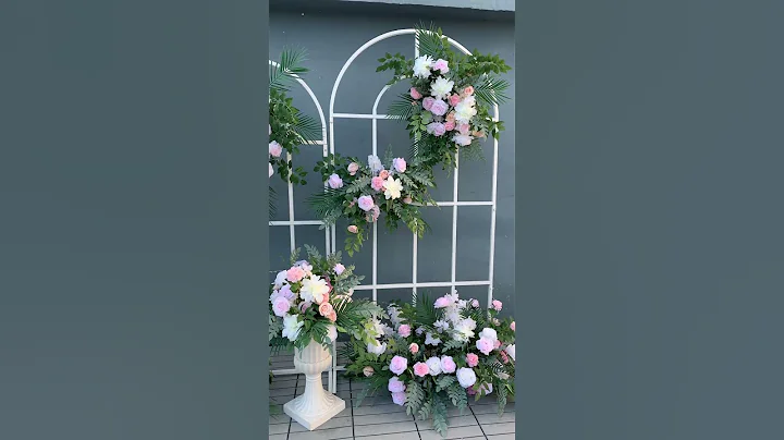 Hanging Flower Row Wedding Backdrop Decor Arch Floral Arrangement #weddingdecor #floraldesign  #diy