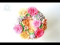 How to Make a Buttercream Flower Wreath Cake!