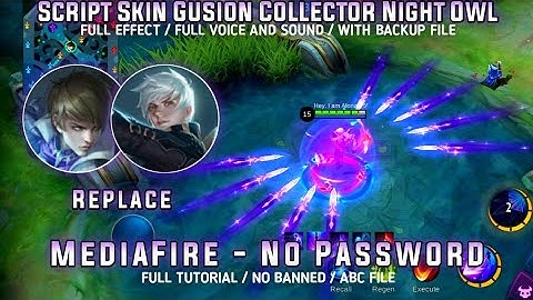 Gusion Collector Night Owl No Password Full Effect And Audio Aamon Patch MLBB