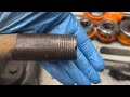 How to add a thread to a metal pipe 1” 