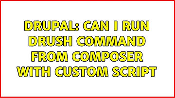 Drupal: Can I run drush command from composer with custom script