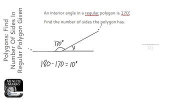 Polygons: Find Number Of Sides In Regular Polygon Given Interior Angle (Grade 4) - GCSE Maths