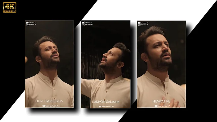 Mustafa Jane Rehmat Pe Lakhon Salam | Atif Aslam Juma Mubarak Full Screen Status Video