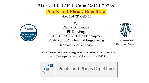 3DEXPERIENCE CATIA, 3DEXP GSD 10, "Points and Plane Repetition"  R2026x
