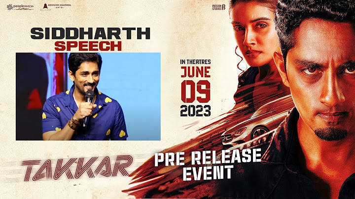 Hero Siddharth Speech @ TAKKAR Pre Release Event | Siddharth | Divyansha | Karthik G