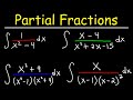 Integration By Partial Fractions