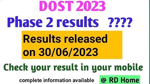 DOST 2023 phase 2 results online self reporting phase 3 weboptions