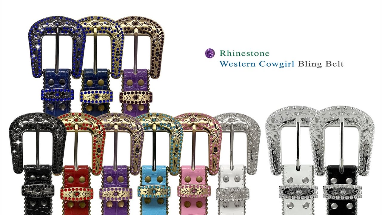 5642 35116 Women\'s Belts Rhinestone Belt Fashion Western Cowgirl Bling 35116 Rhinestone Belt Fashion Western Bling Crystal Genuine  main image 4