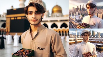RAMZAN MUBARAK 3D AI IMAGE  IN FRONT OF MAKKAH AI PHOTO EDITING 2024 |BING IMAGE CREATE