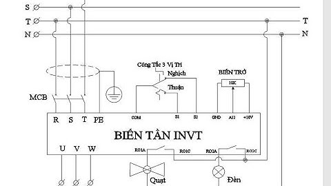 Sử dụng biến tần Invent  CD 200A  để điều khiển động cơ chạy thuận,nghich bằng công tắc 3 vị trí