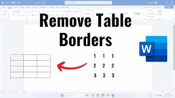 How To Remove All Borders From A Table In Word