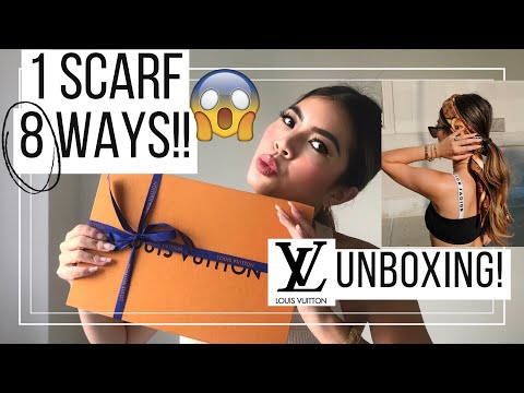 Louis Vuitton Scarf on Head & Unboxing 