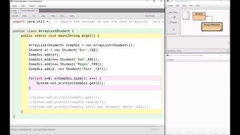 ArrayLists Example Java